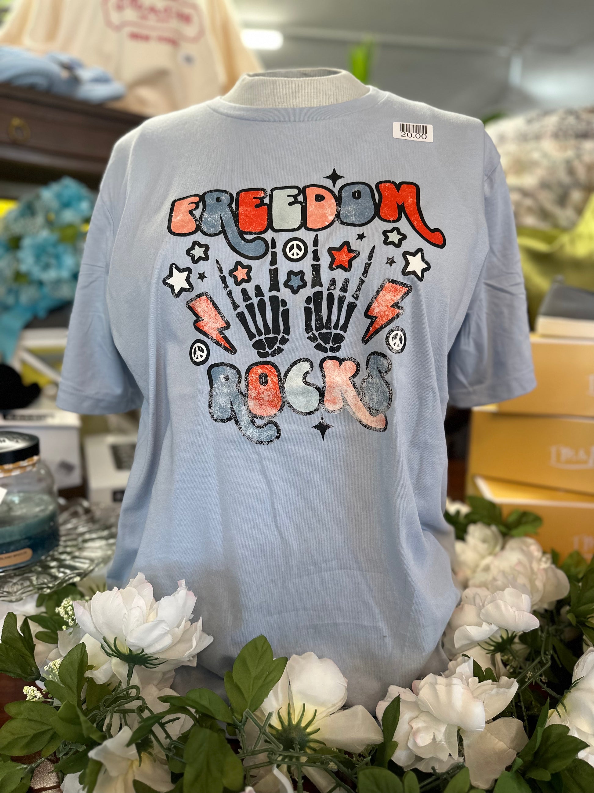 Freedom Rocks Fourth of July Tee