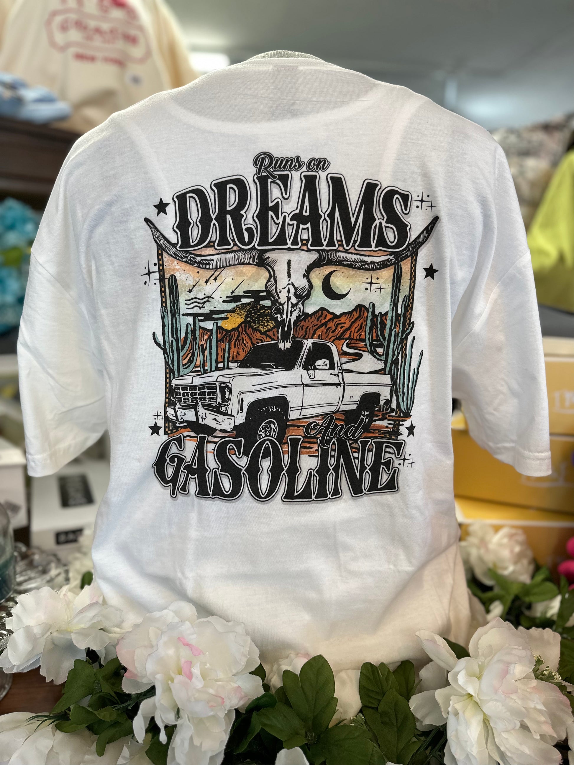Runs On Dreams And Gasoline Tee