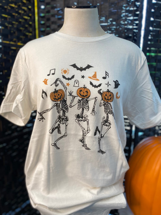 Skeleton Pumpkins Tee