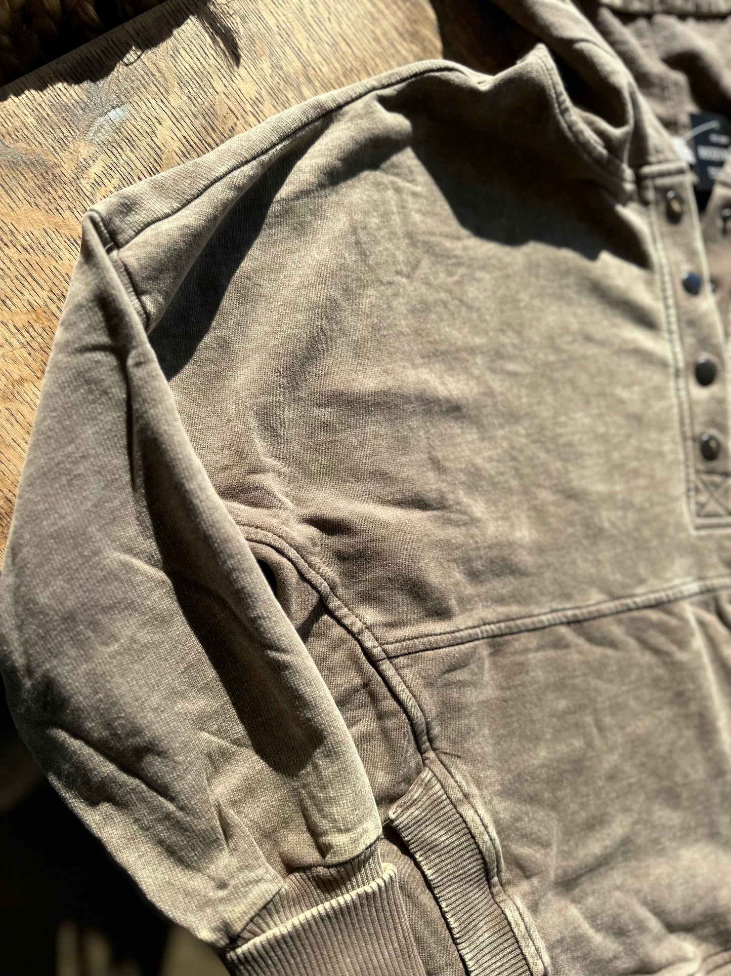 French Terry acid wash kangaroo pocket hoodie