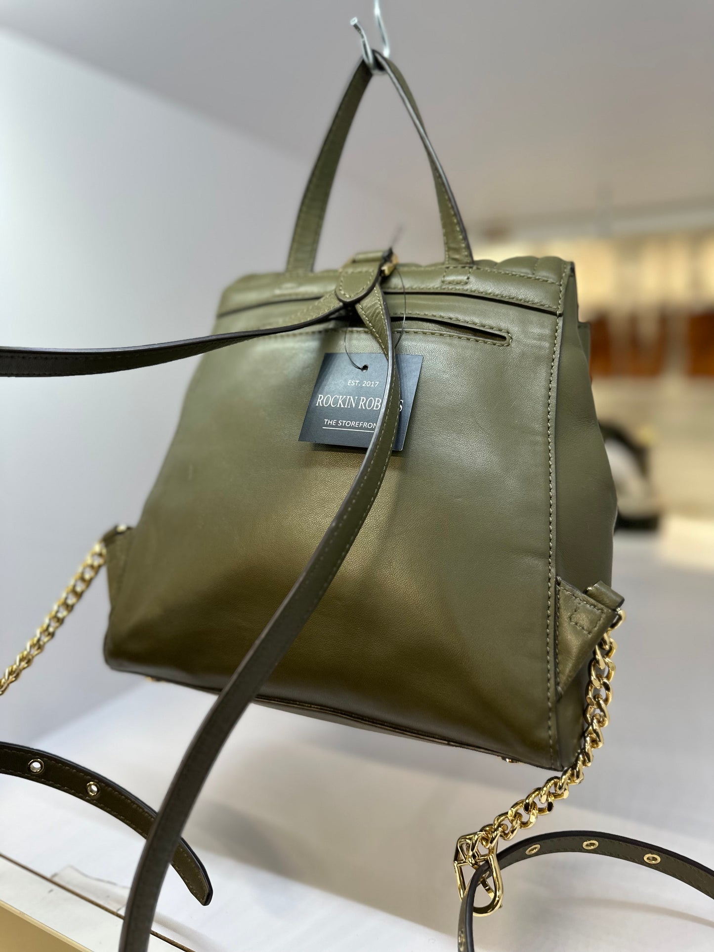 Olive Green MK Backpack